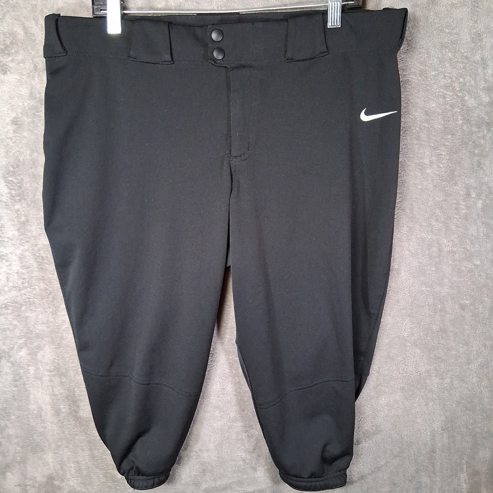 Nike Vapor Select 3/4 Length Softball Pants Women's Size XL Team Black